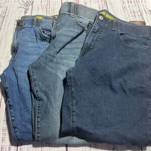 Lee Extreme Motion Jeans Mens 36x29 Lot Of 3 Modern Straight Stretch Dark Wash